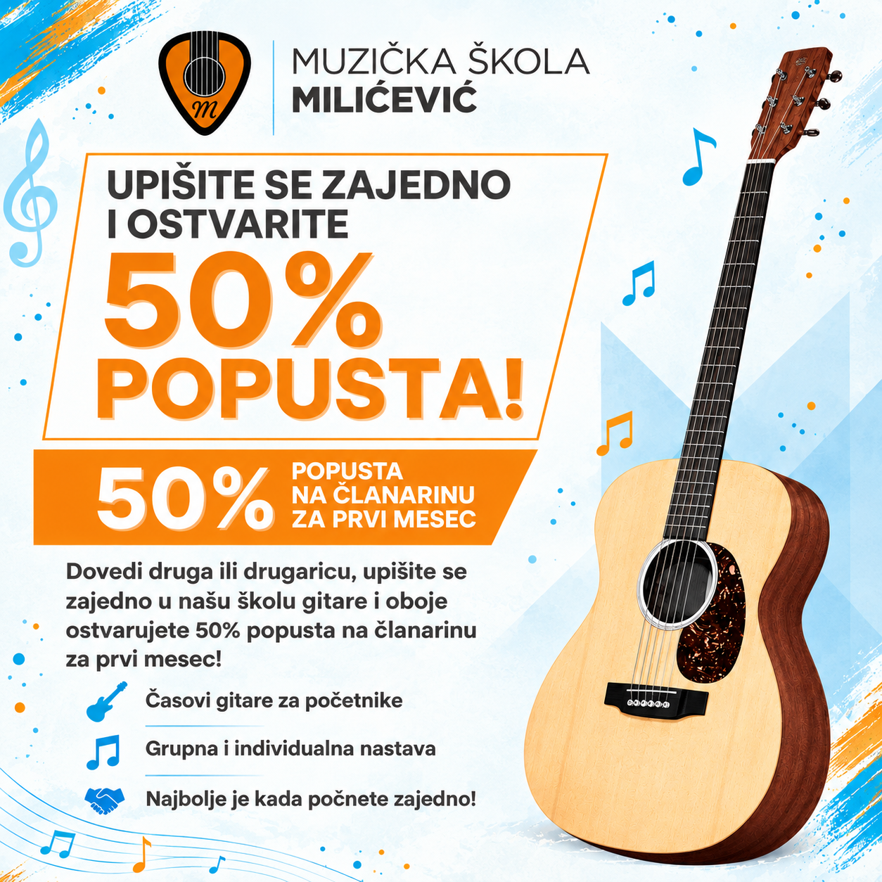 Novembarska akcija – upišite se zajedno i ostvarite 50% popusta!